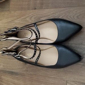 Black Rhinstone Flats